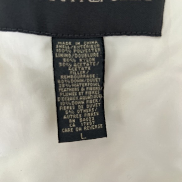 Banana Republic Woman Ivory Puffer Down Short Coat Size L - Picture 6 of 7